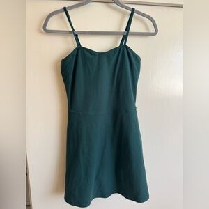 ALO Yoga Deep Green Spaghetti Strap tennis Dress (Alosoft Courtside Tennis Dress